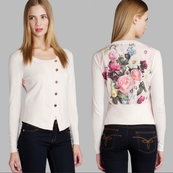 Ted Baker Tops - Ted Baker London Pink Cardigan with floral print